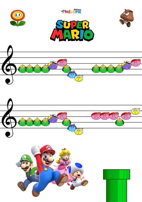 Mario piano partition Éditions Mélopie