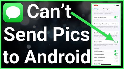 How To Fix IPhone Can T Send Pictures To Android YouTube