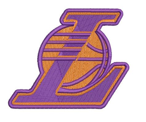 Las Angeles Lakers 8 Sizes Basketball Team Embroidery Design Etsy