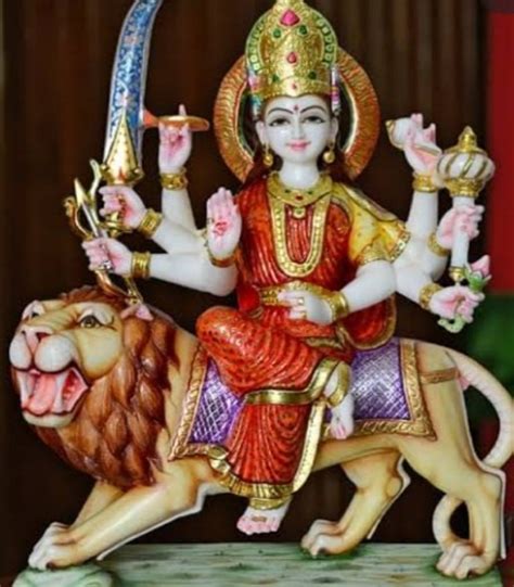 Painted Durga Mata Marble Murti Temple At Rs 31000 In Jaipur ID