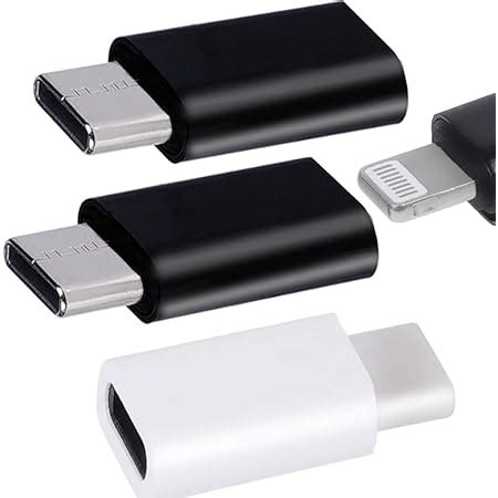 Paquete De 3 Adaptadores USB C Hembra A Lightning Macho Adaptador USB