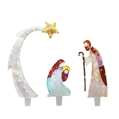 Nativity Scene Lightcrystal Splendor Outdoor Scenes Christmas