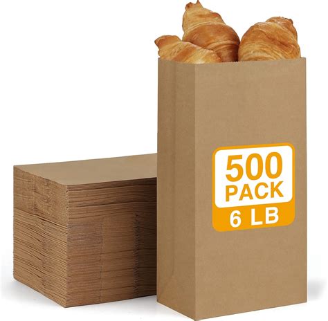 Amazon BagDream Paper Lunch Bags 6Lb 500Pcs Brown Paper Bags Bulk