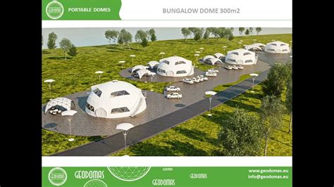 Bungalow Domes 70 300m2 Geodesic Camp Dome Kupolas Kupolai Youtube