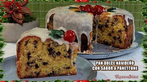 PAN DULCE NAVIDEÑO SIN AMASAR CON SABOR A PANETTONE Y CHOCOLATE FÁCIL Y