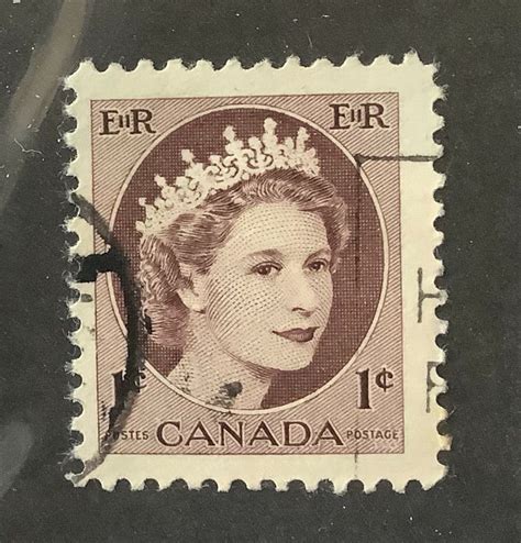 Canada 1954 Scott 337 Used 1c Queen Elizabeth II Canada General