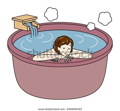 Cute Naked Woman Taking Pleasant Bath Stock Vector Royalty Free 2446046323 Shutterstock