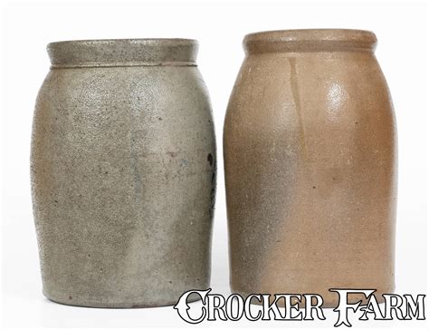 Lot Of Two Greensboro Pa Stoneware Canning Jars By T F Reppert