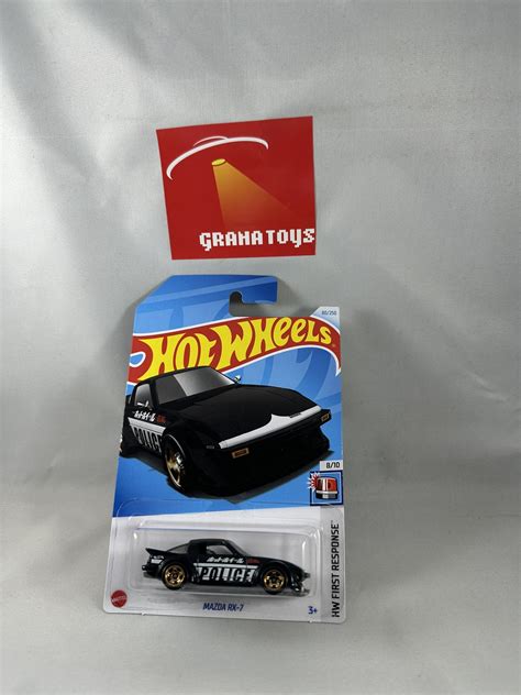 Mazda Rx Black Police St Response Hot Wheels Case L Grana Toys