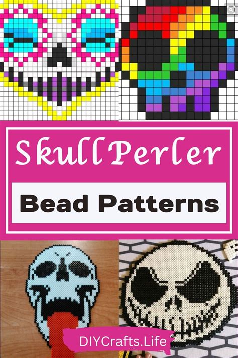 15 Skull Perler Bead Patterns For Halloween Perler Bead Patterns