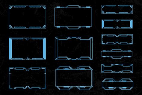 Futuristic cyberpunk sci fi interface element hud technology frame ...