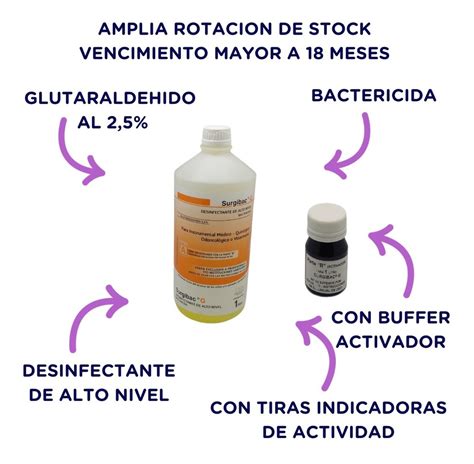 Desinfectante Surgibac G Glutaraldehido Lt Activador Qualimed S A