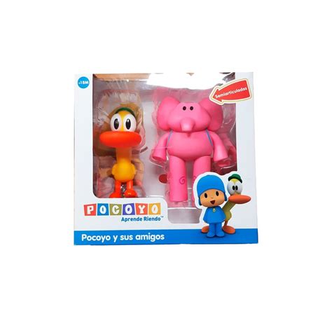 Set Figuras Semiarticulados Pato Y Elly Pocoyo Falabella