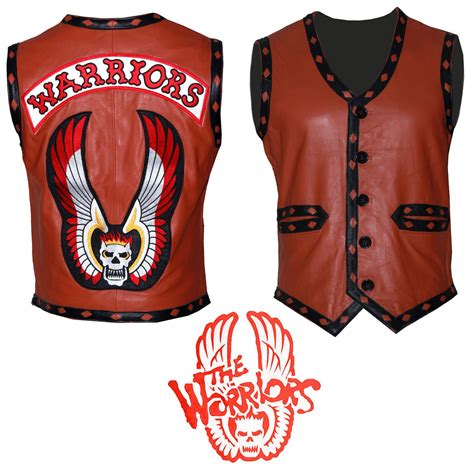 The Warriors Movie 1979 Motocycle Riders Bikers Wear Halloween Costume Leather Vest Thewarriors