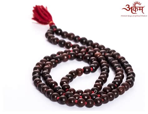 Buy Arkam Red Sandalwood Mala 100 Natural Chandan Mala Size 7mm