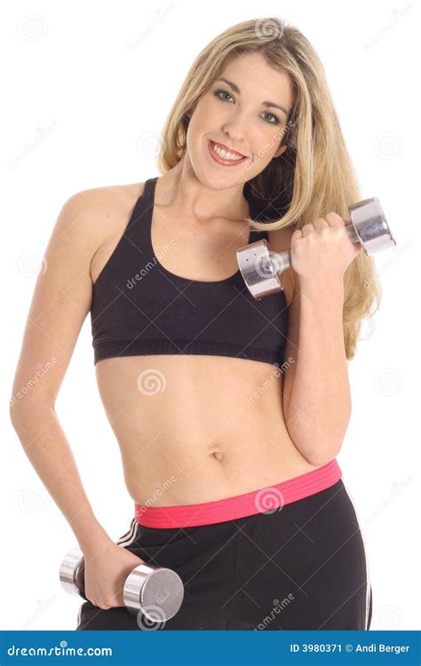 Exercise Blonde Stock Image Image Of Lift Female Equipment