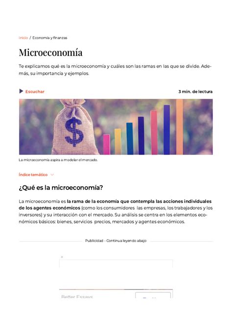 7 Microeconomía Concepto Elementos Ramas Y Ejemplos Pdf