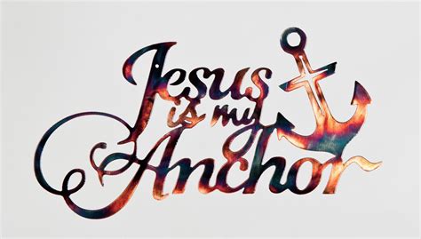 Jesus Is My Anchor Metal Wall Art Religious Decor Etsy Metal Tree