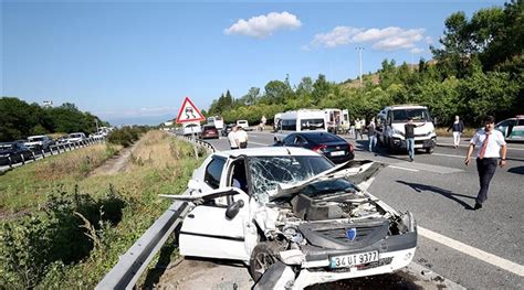 Anadolu Otoyolu Nun D Zce Kesiminde Zincirleme Trafik Kazas Nda Ki I