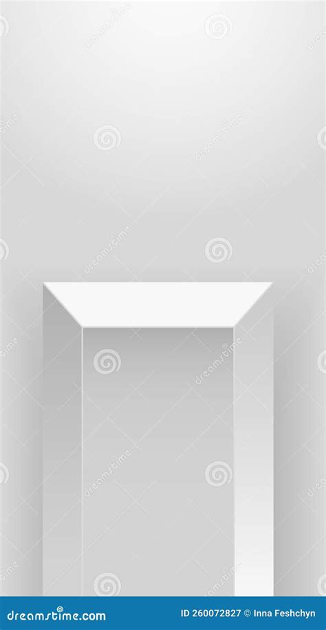 Museum Podium Stage Gallery Geometric Blank Product Stand Stock Vector