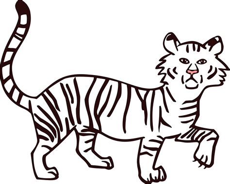 Tiger Outline Black - ClipArt Best