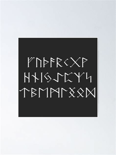 Runic Alphabets Poster For Sale By Rayner21 Redbubble