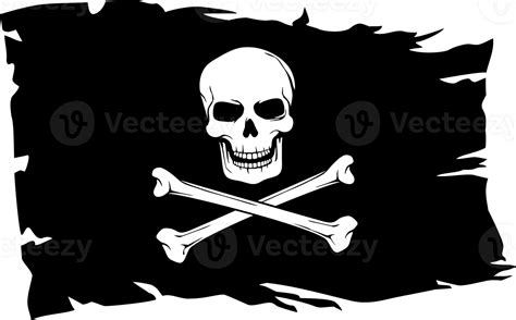 Pirate Flag With Skull And Cross Bones 23974935 Png