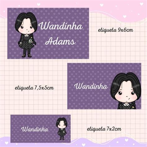 Compre Produtos Personalizados Adesivos Da Wandinha Adams Elo7