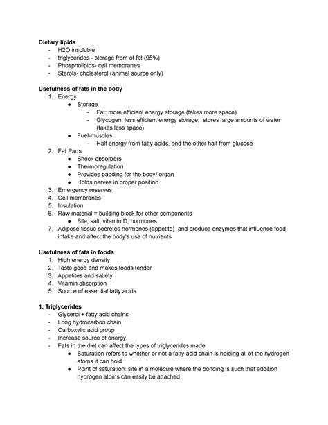 Chapter 5 Lipids Dietary Lipids H2o Insoluble Triglycerides