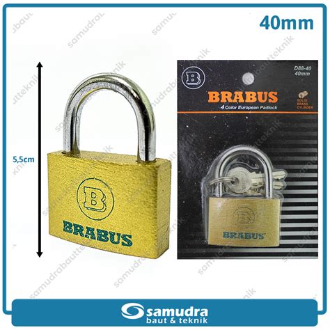 Gembok Kuning 40 Mm BRABUS Pendek Kunci Pagar Besi Short Padlock Murah