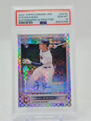 STEVEN KWAN 2022 TOPPS CHROME ROOKIE X FRACTOR RC AUTO 125 PSA 10