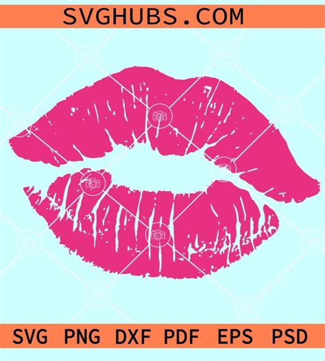 Pink lips SVG, lips svg, kiss svg, Valentines Day svg