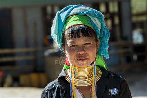 Burmese Woman From Kayan Tribe AKA Padaung Long Neck Looking At