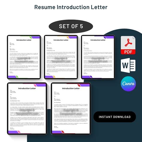 Resume Introduction Letter Sample Template with Examples