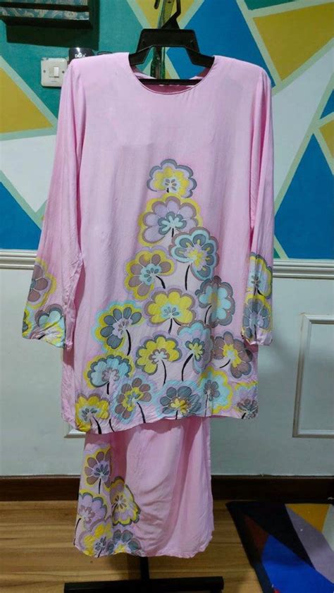 Baju Kurung Batik Lukis Cotton Pink Women S Fashion Muslimah Fashion