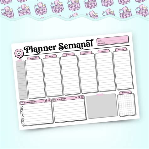 Planner De Mesa Semanal Elo7 Produtos Especiais