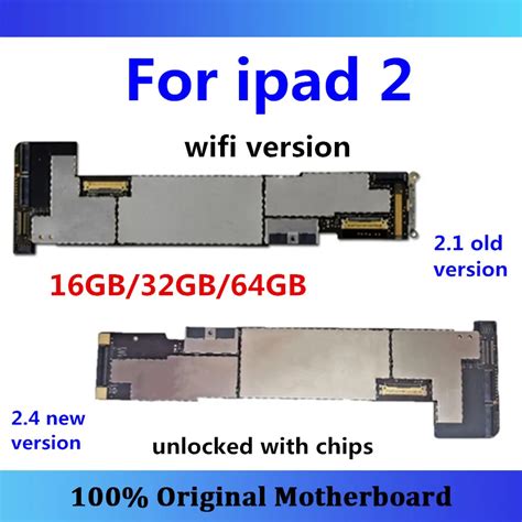 16GB 32GB 64GB Original Motherboard For IPad 2 WIFI Version Unlocked