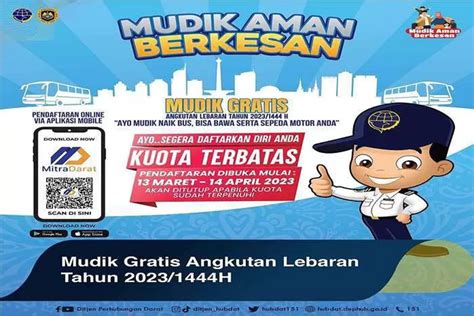 Link Daftar Mudik Gratis Kemenhub 2023 Resmi Dibuka Lengkapi Syarat