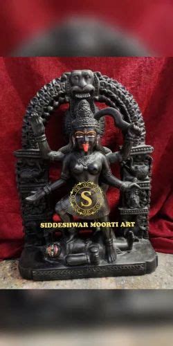 Plain Hindu Black Marble Kali Maa Statue For Worship Size 2 5ft At