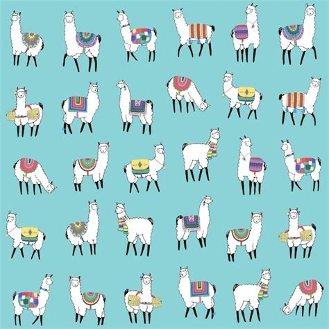 Premium Vector Llama Alpaca Seamless Vector Pattern