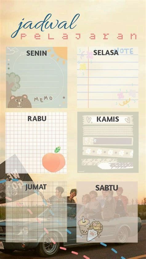 23 Template Jadwal Pelajaran Aesthetic Bts Di 2021 Laptop Wallpaper