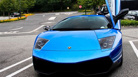 Blue Lamborghini Car Wallpaper - HD Car Wallpapers #2789