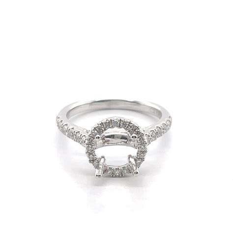 Round Diamond Halo Setting | Marquis Jewelers