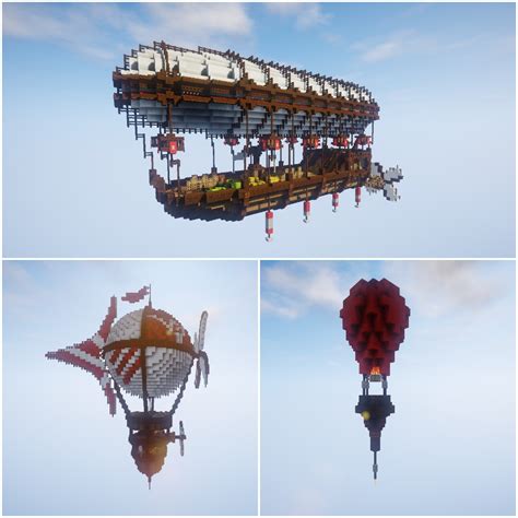 I made some airship designs and I'm planning on making more, any ideas? : r/Minecraft