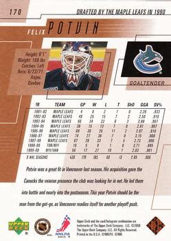 Upper Deck Felix Potvin Trading Card Database