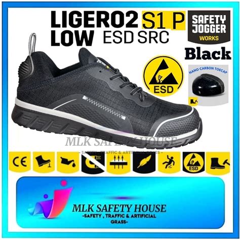 Safety Jogger LIGERO2 S1P Black Low Cut ESD Extremely Light Unisex