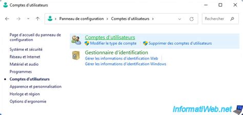 Cr Er Un Compte Local Sous Windows Windows Tutoriels Informatiweb