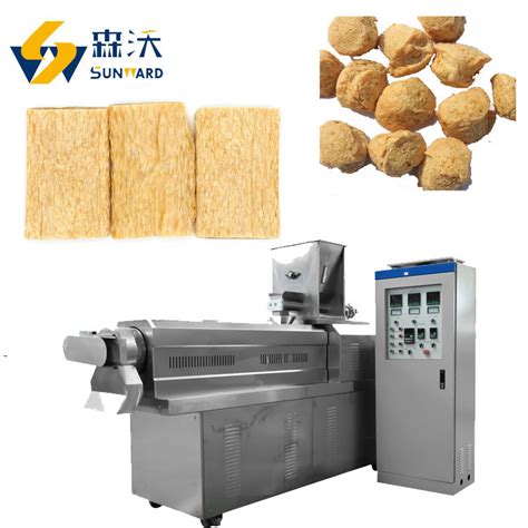 300 500 Kg H Output Tvp Tsp Soya Chunks Twin Screw Extruder Soya