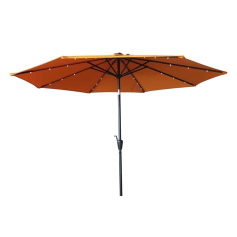 Siavonce 10 Ft Patio Umbrella With LED Lights Lighted Patio Umbrella