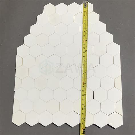 High Hardness Hexagonal Purity Alumina Ceramic Mosaic Tile Piece